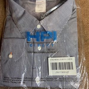 JetBlue Men’s Micro Check Long Sleeve Dress Shirt